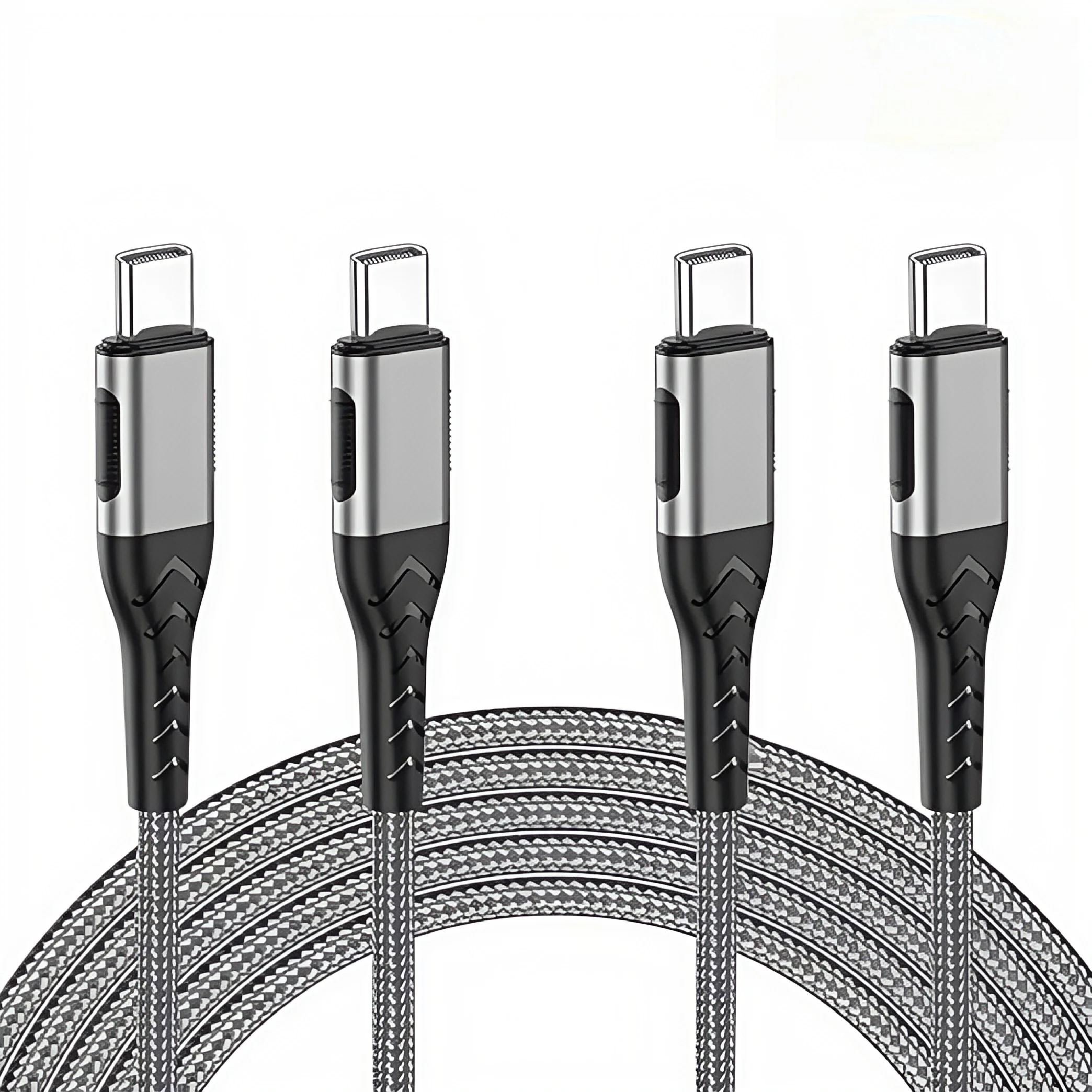 10PCS Hot Sale 100W Type C Fast Charger Cable Nylon Weaving USB C To USB C 100w Charger Cable For IPhone Samsung HUAWEI IPad