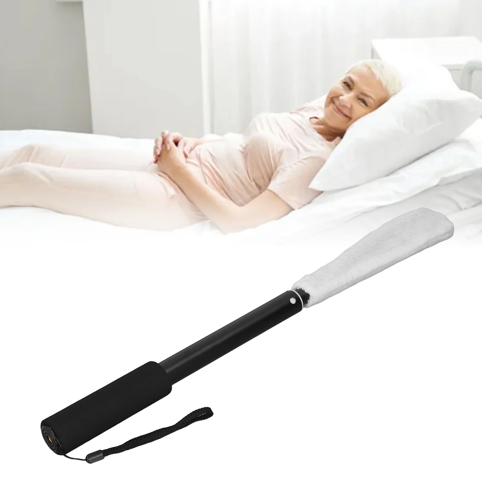 Long Handle Toe Scrubber No Bending Toe Cleaning Brush Portable No Rusting Practical with Drying Covers for Elderly