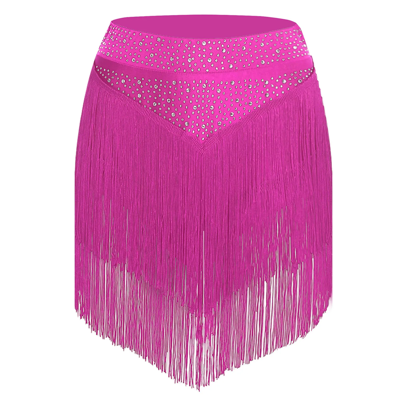 المرأة اللاتينية الرقص مهدب تنانير التانغو رومبا سامبا أداء زي تشاتشا Dancewear حزام مطاط الطبقات شرابات تنورة
