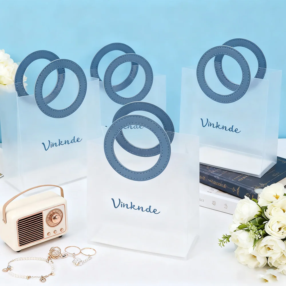 

24 упаковки, полипропиленовый прозрачный матовый пластиковый пакет для дня рождения, конфеты, свадебные сувениры, индивидуальный логотип, ювелирные изделия, духи, упаковка для ухода за кожей