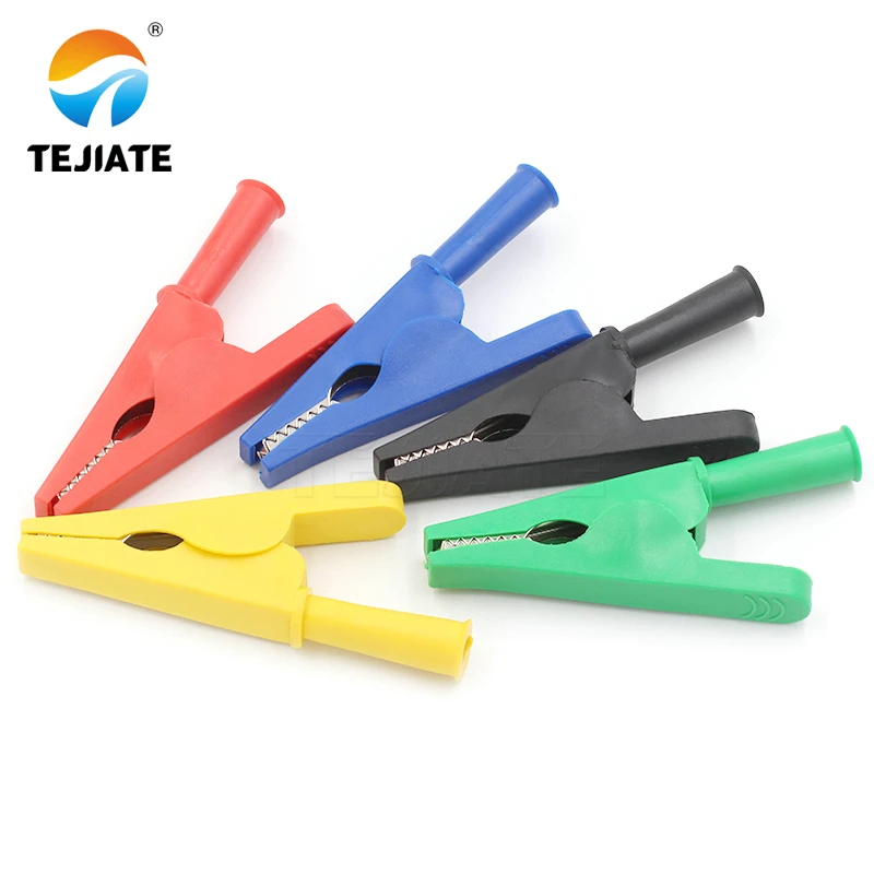 Test clip opening 20mm pure copper alligator clip 4mm plug-in safety sheath test clip / high voltage and high current 50A