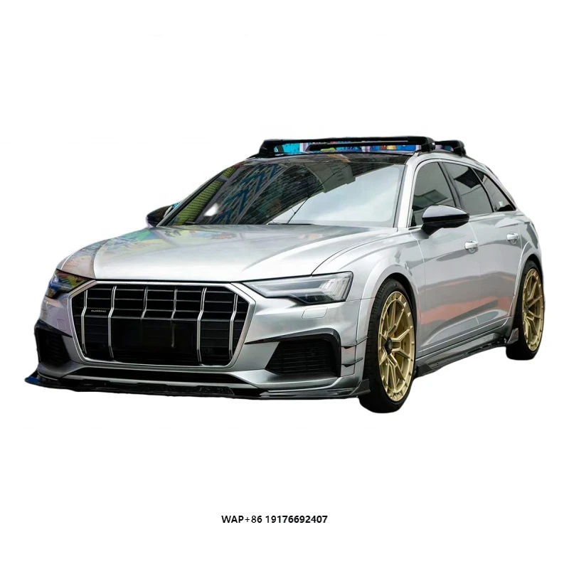 TAKD Style Dry Carbon fiber body kit  A6 AllRoad 2020-2023 Front lip front bumper canards side skirt diffuser spoiler