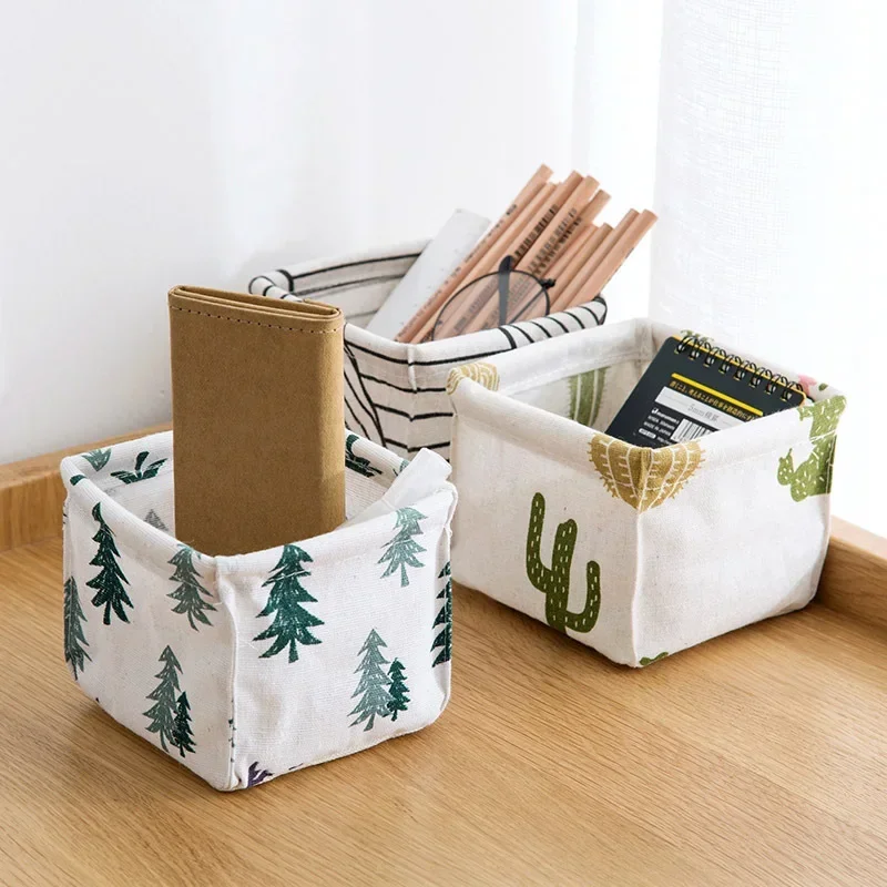 Desktop Storage Box Foldable Bedroom Storages Desk Stationery Basket Does Organizer Cosmetics Container Basket