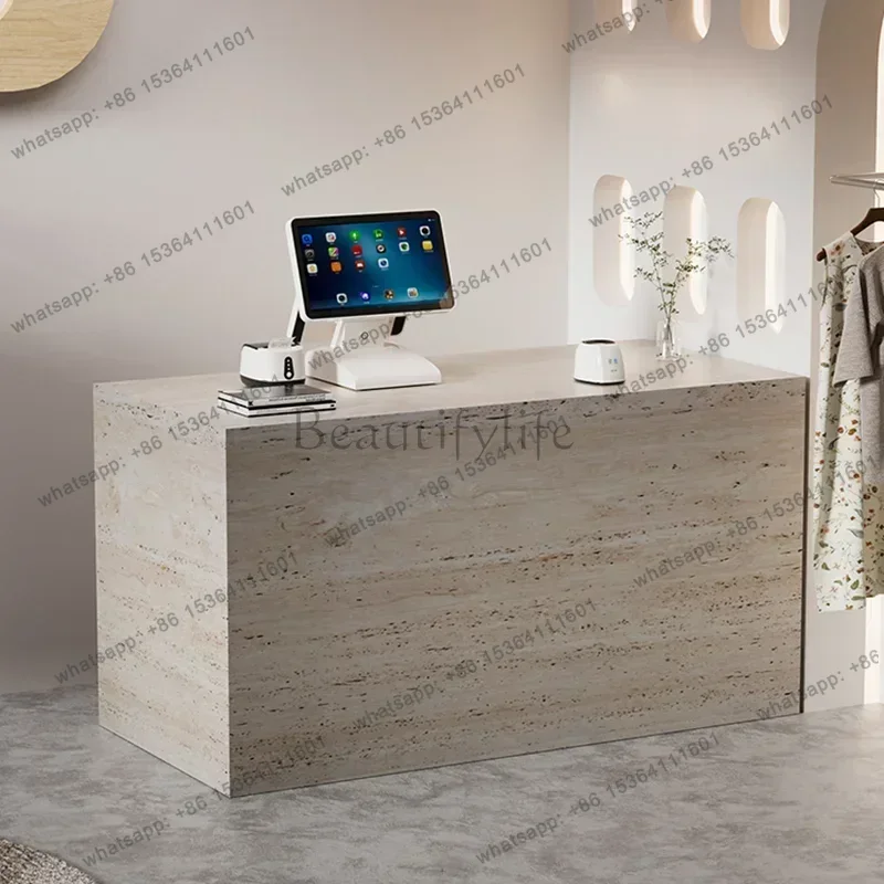 Factory Direct Sales Italian Style Originality Reception Desks Simplicity Beauty Salon Reception Desks Clothing Store Office Fur