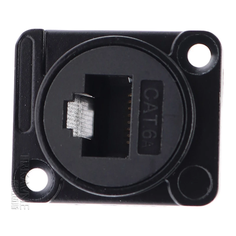 D type super six shielded RJ45 network socket panel installation dual-pass module TXCAT6A 10,000 megabyte