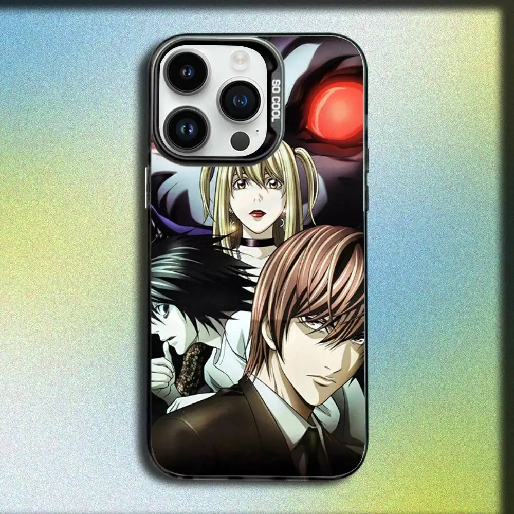 حافظة هاتف D-Death N-Note Manga لهاتف iPhone 17,16,15,14,13,12,11,Pro,Max,Plus,E,SE4,Air,Mini Black IMD Box