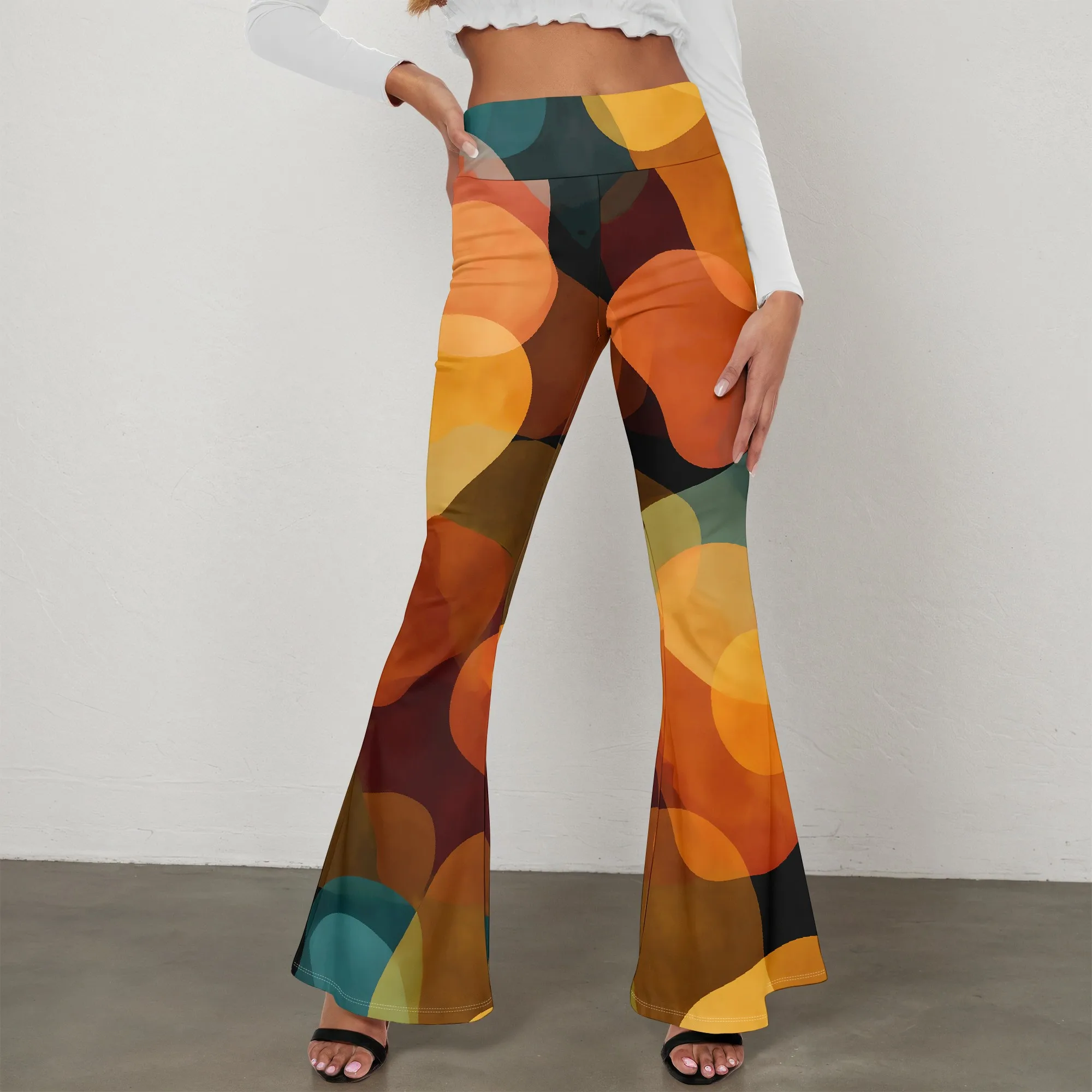 Retro Baskılı Geniş Paça Panto - Wide Leg Trouser 70S incelemesi ve fiyatı