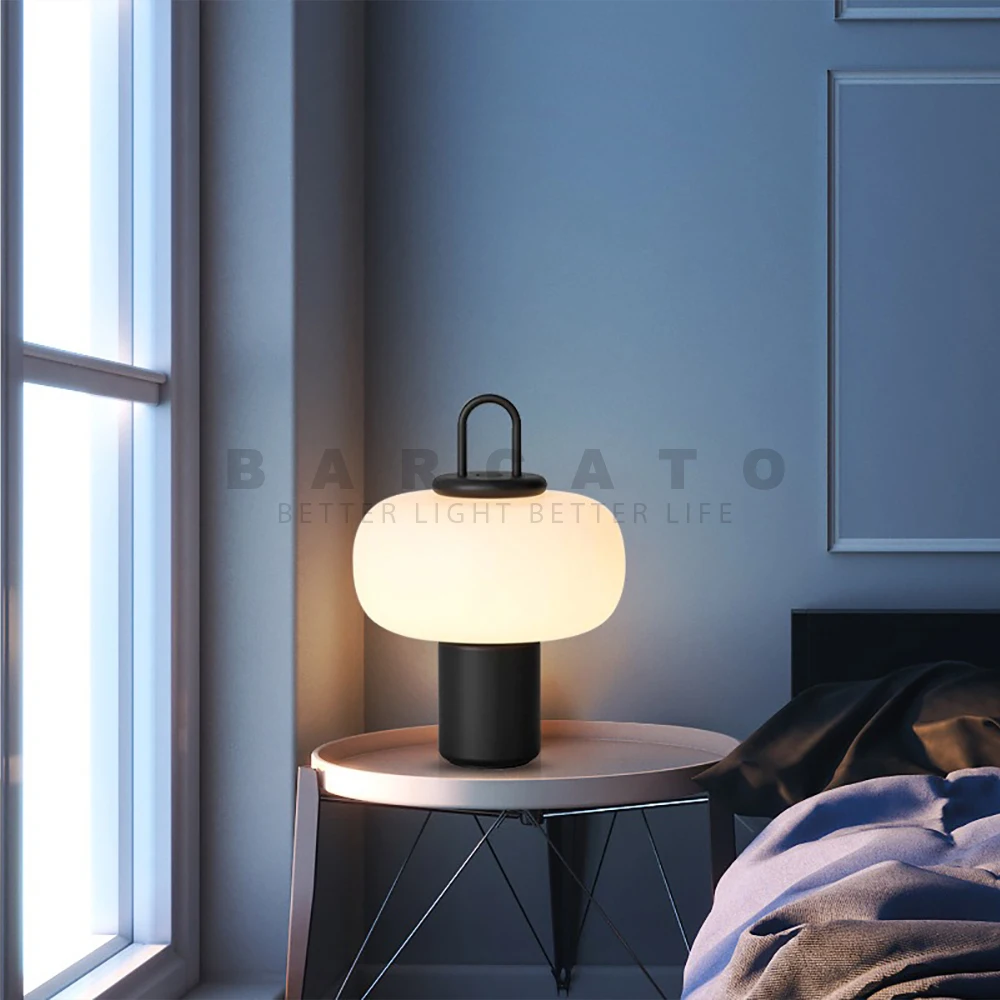 Post modern Table Lamp Luxury Design Nordic Bedroom Living Room Beside Black White G9 Decorative Mushroom Desk Lighting Fixture