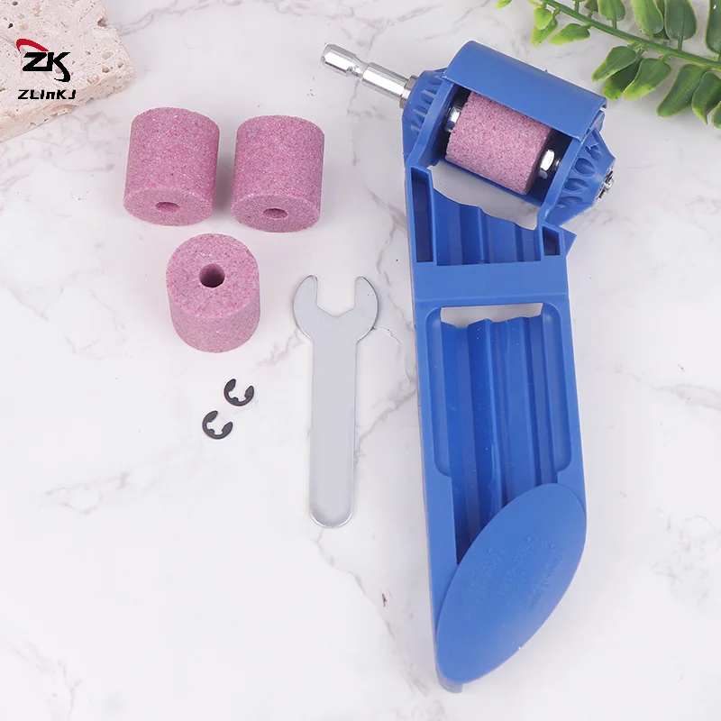 

1 Set Portable Drill Bit Sharpener Sharpening Tool Drill Sharpener Wrench Corundum Grinding Wheel Millstone Accessories Tool Set