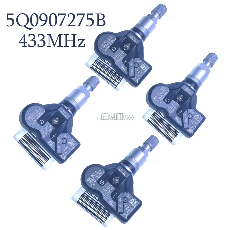 

1/4PCS 5Q0907275B Tire Pressure Sensor For Volkswagen Jetta 2018-12 to 2025-03 433MHZ Car TPMS Tire pressure display Sensor