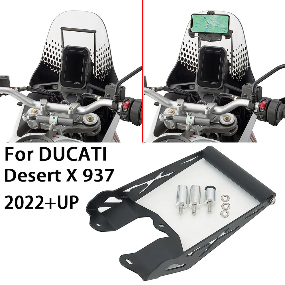 

For Ducati Desert X DesertX 937 2022 2023 Cellphone Phone GPS Navigation Mount Bracket Handlebar Bar Extension Stand Holder