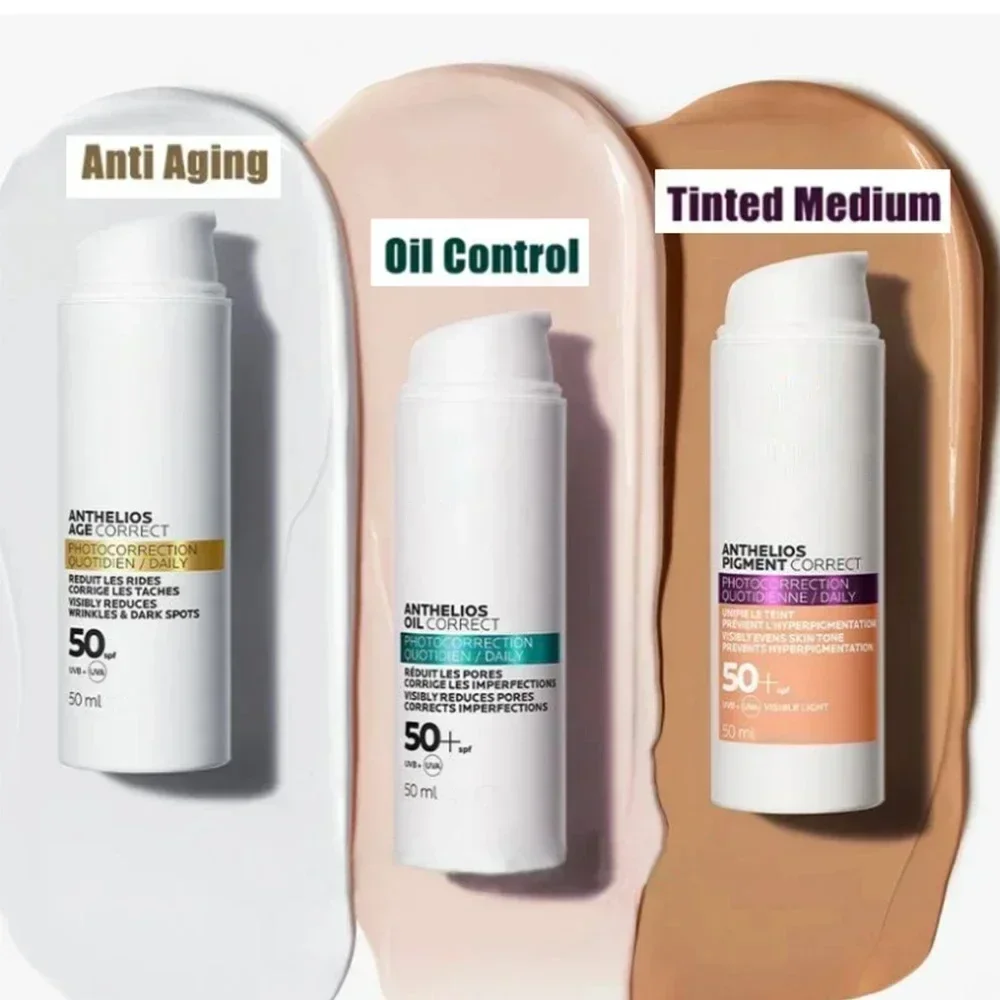 Original Sunscreen Anthelios Pigment Correct / Anthelios Oil Correct / Anthelios Age Correct SPF50 Sunscreen Cream 50ml