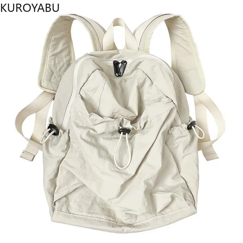 Y2k Drawstring Backpack Chic Black Shoulder School Bag Women 2024 New Designer Waterproof Travel Casual Backpacks Mochilas Mujer