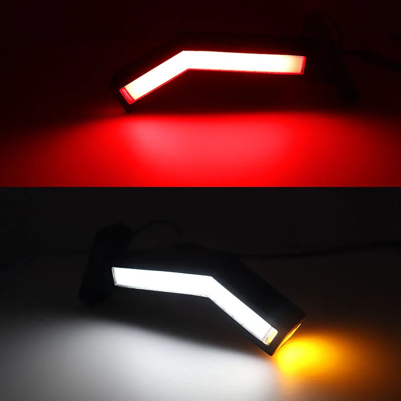 2x LED Neon Stalk Side Marker Light 12V 24V Truck Trailer Warning Indicator Position Lamp Universal Waterproof Amber Red White