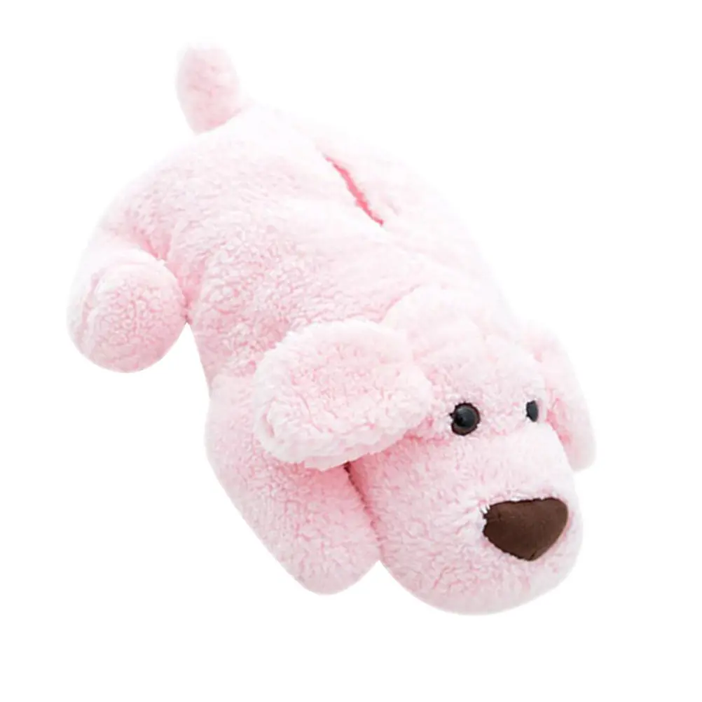 Dog Tissue Box Cartoon Character Pink Soft Material Creative Tissue Cover Paper Holder Portable for Car Office Home
