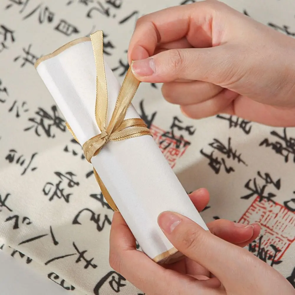 Painting Drawing Paper Vintage Rice Paper Scroll Self-made Gifts Chinese Style Mini Blank Trumpet Scroll Handcrafts