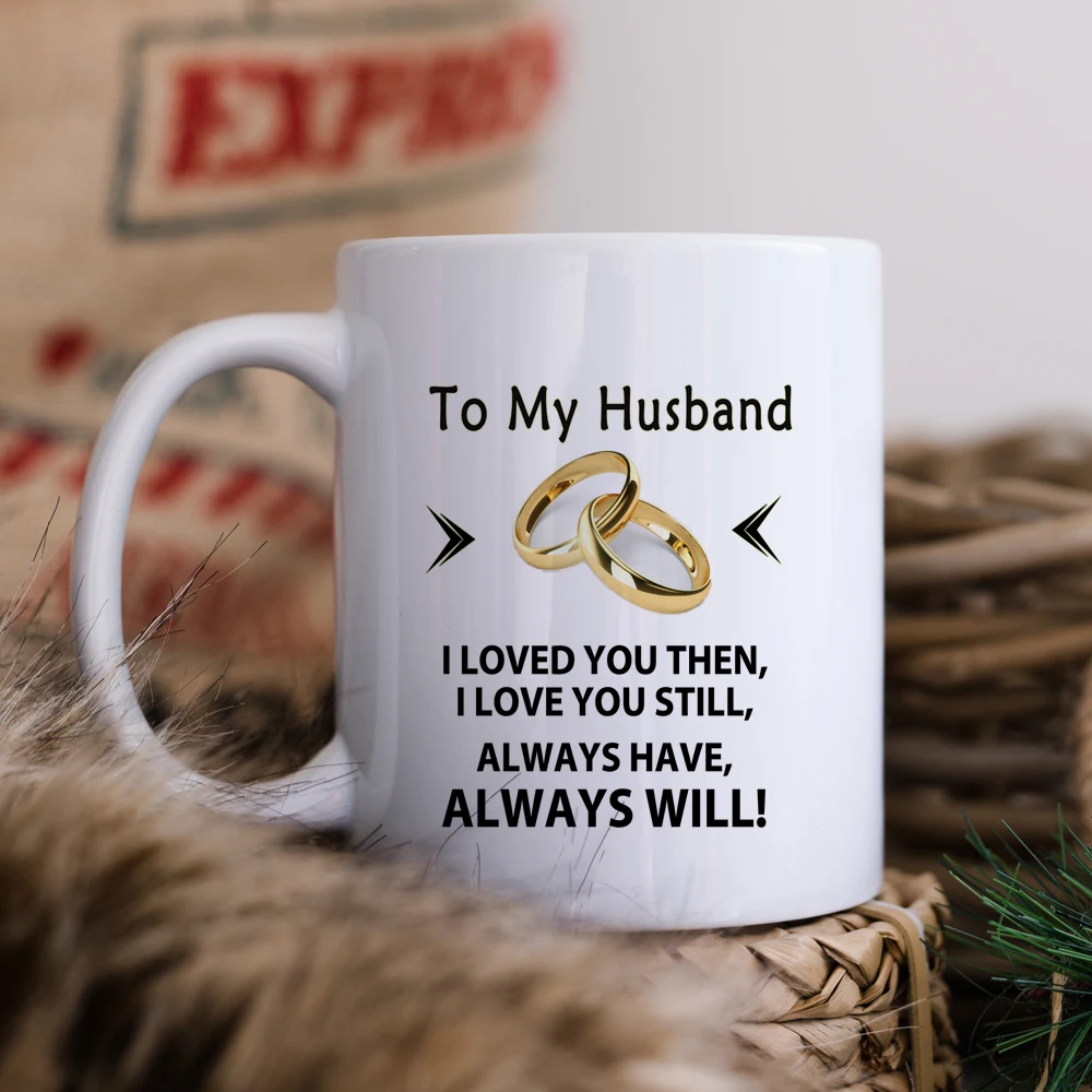 Valentine‘s Day Gift Wedding Anniversary Themed tea cup wife or husband birthday gift coffee mug