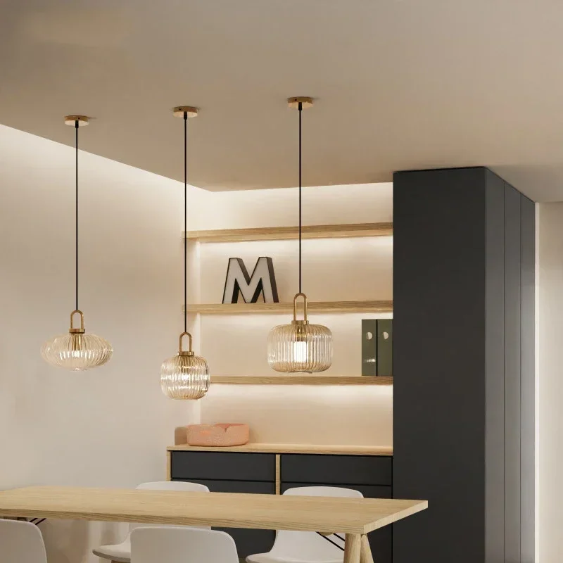 

Minimalist Glass LED Pendant Lamp Nordic Pendant Lights for Restaurant Dining Room Kitchen Bedside Home Decoration Chandeliers