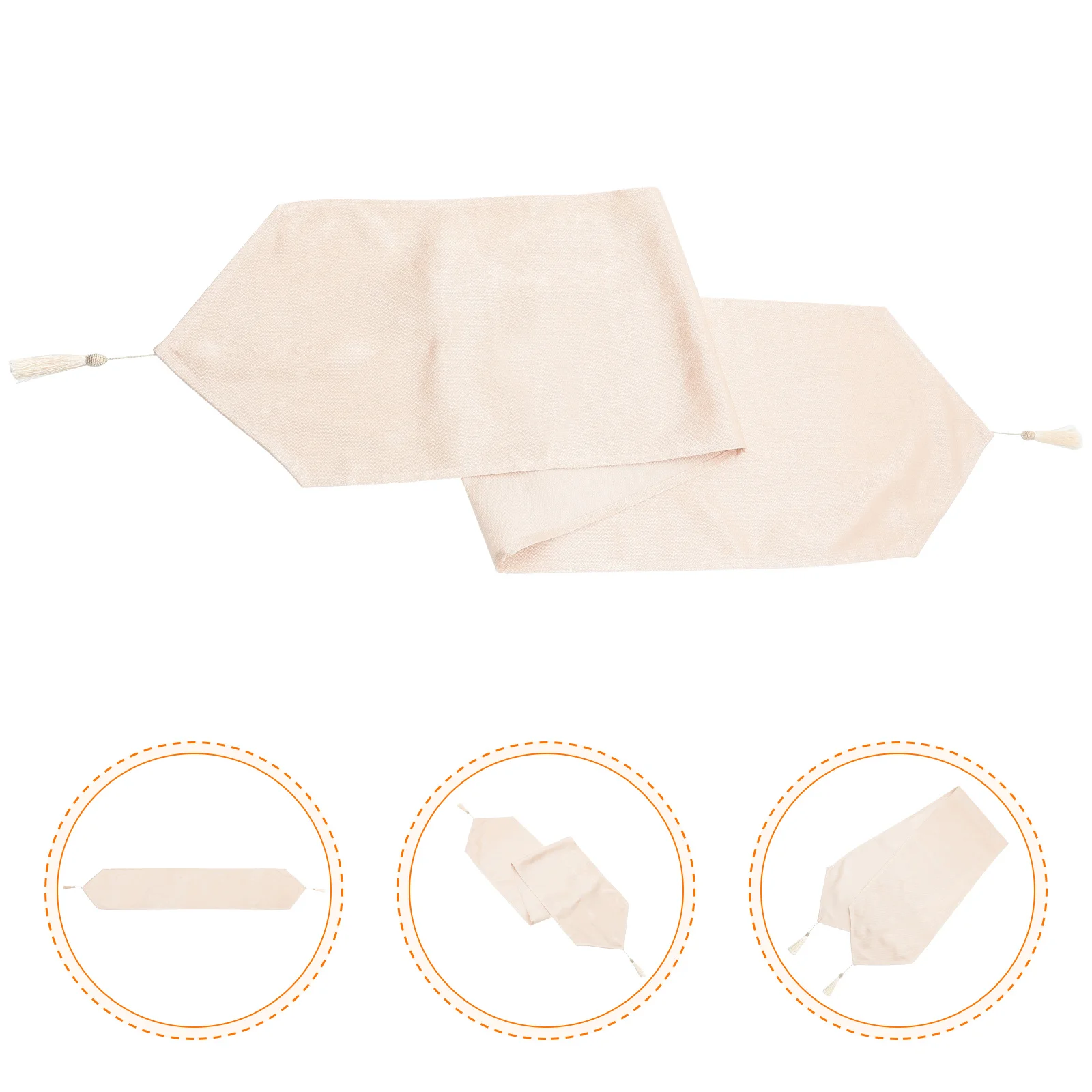 

Linen Table Runner Beige Farmhouse Style Thick Tablecloth for Wedding Party Kitchen Dining Home Decoration Linen Table Runner