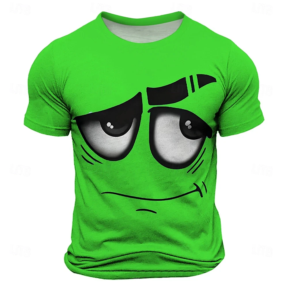 

Funny Printed Short-sleeved T-shirts Clothing Fashion Summer Men's T Shirt 2025 Breathable Daily Short Sleeve Top Plus Size Tee