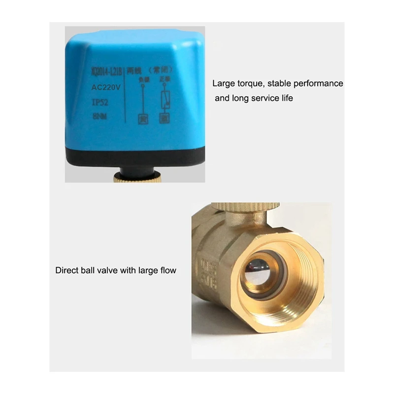 Tuya Wifi Smart Motorized Ball Valve Timing Water Smart Switch Electric Valve With Smart Life For Alexa Alice(1Inch) Durable