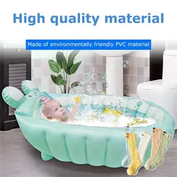 Baby Swimming BathTub Kids Portable Non Slip Travel Bathtub Collapsible Thick Shower Basin Inflatable Pool Infants Supplies