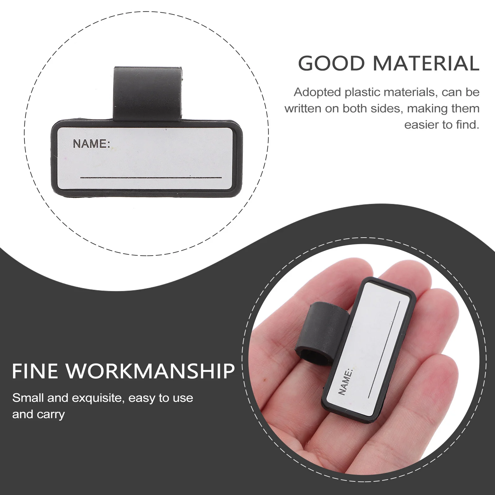 5 قطعة حامل اسم سماعة الطبيب بطاقة تعريف الهوية لاستبدال أنبوب PP التصميم الإبداعي سهل الكتابة مشبك اللوحة وظيفي مفيد #4