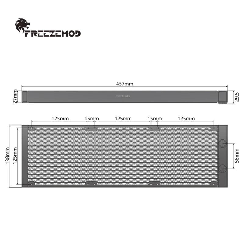 Freezemod Medical Application 420 vloeibare waterkoelerradiator, waterkoeling Warmtewisselaar Match 140 mm ventilator, SR-LP20-420G14