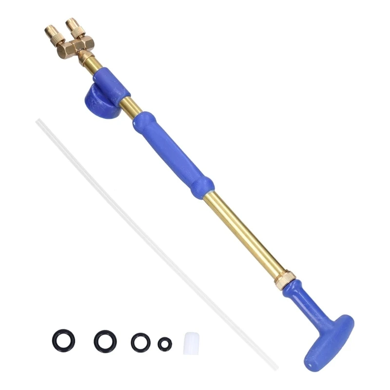 Double Sprayed Head Pressure Sprayed Guns Lawn Watering Tool For Gardening Copper Plastic Construction Telescoping Rod