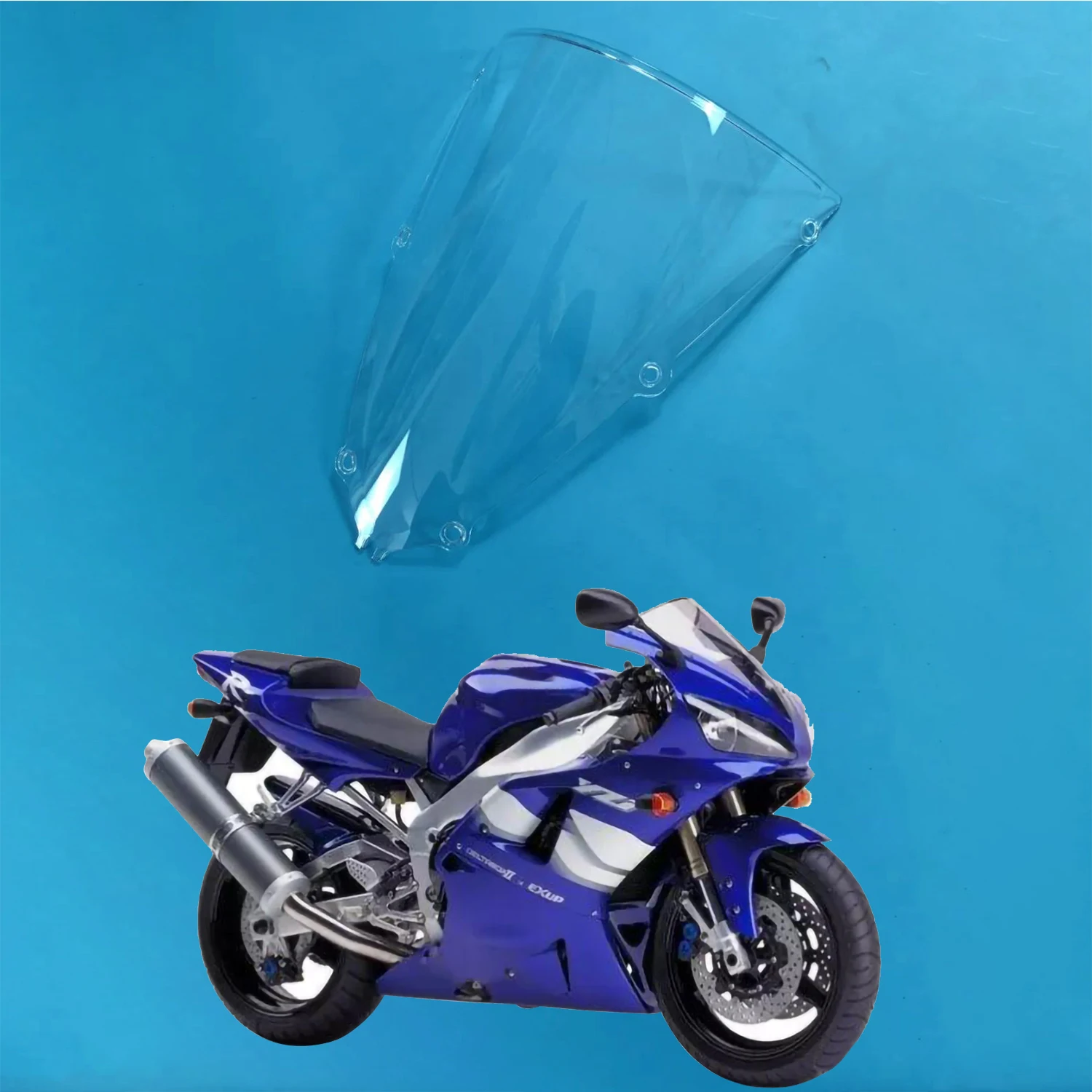 

Motorcycle Double Bubble Windshield Deflector Protector Wind Screen For Yamaha YZF-R1 YZFR1 R1 1999 2000 2001