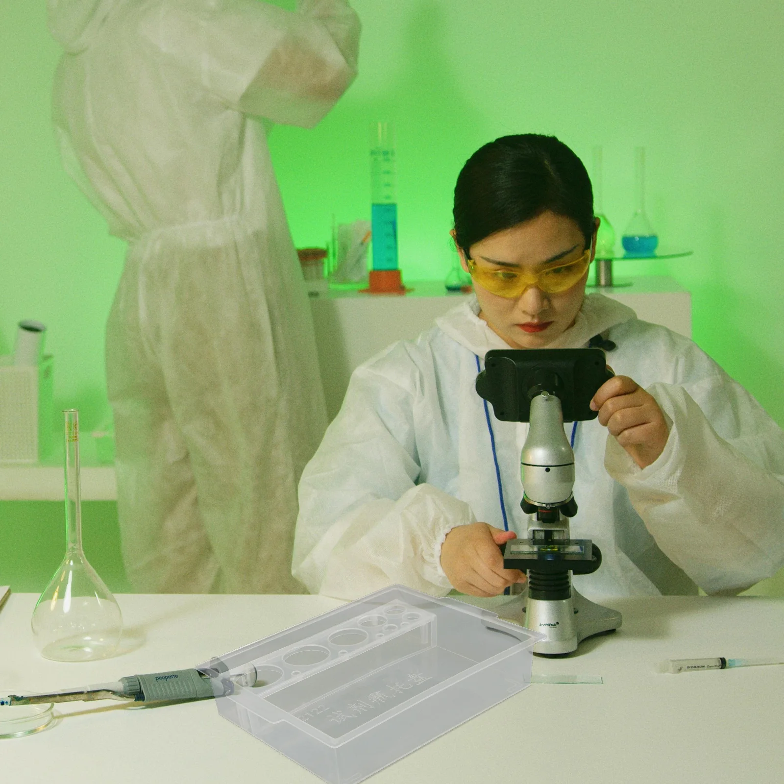 

Transparent Square Laboratory Test Tube Support Pp Material Multi-Hole Easy Cleaning Rack Plastic Tube Holder Reagent Bottle