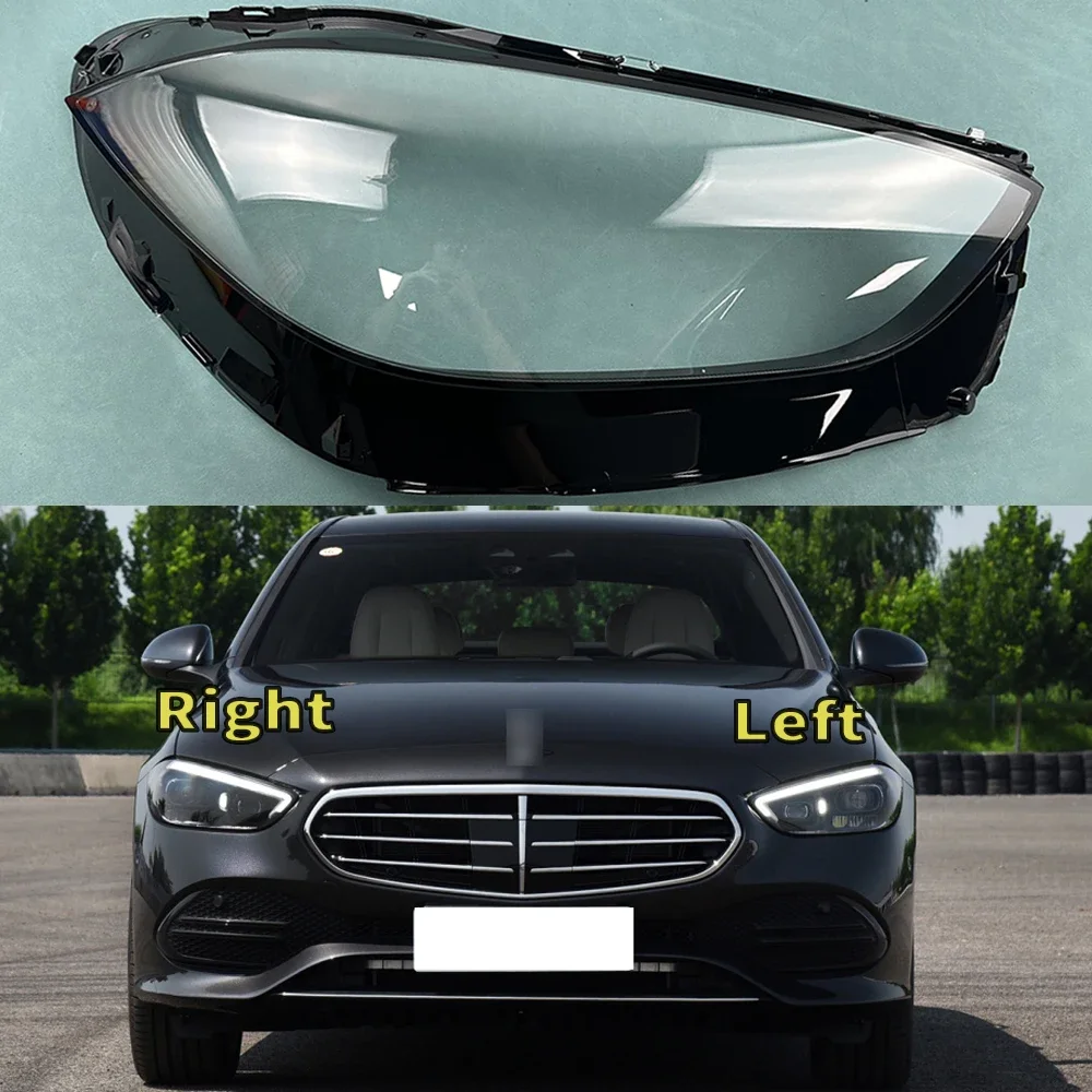 

Для Mercedes-Benz C-Class W206 2021-2024 Автомобильная Передняя фара Крышка объектива стеклянные фары прозрачная лампа оболочка маски