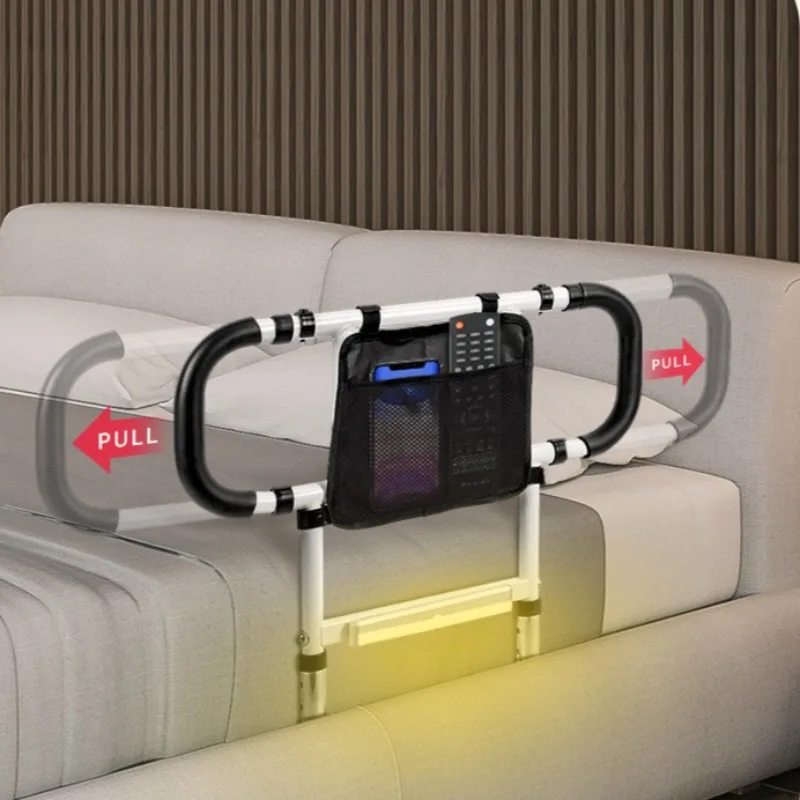 No-Drill Foldable Bedside Handle, Elderly & Pregnancy Stand-Up Assist Rail, Nursing Home Bed Rail for Home Safety Support Use