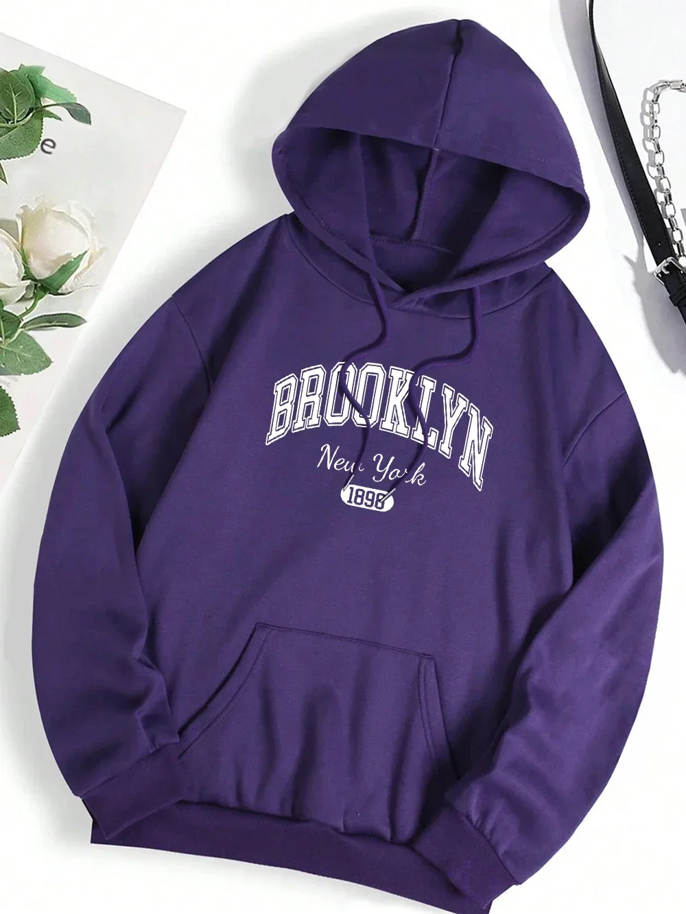 Brooklyn New York 1898 City Letter Men Women Sweatshirt Fashion Crewneck Hoodies Autumn Hip Hop Clothing Casual Couple Hoody