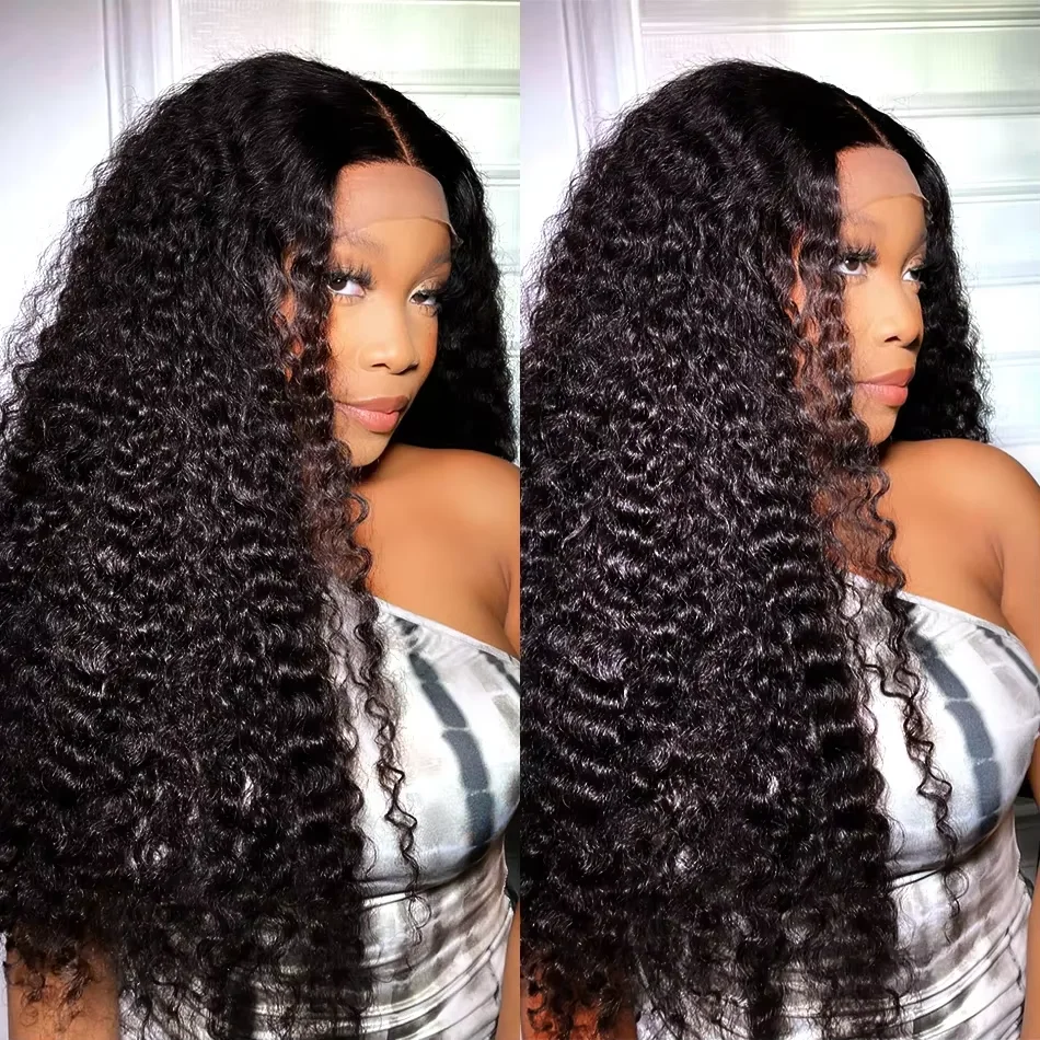 

Вьющийся 13x6 Глубокая волна HD Прозрачный парик фронтальной части шнурка 100% парики из натуральных волос 30 32 36 дюймов 13x4 Парик фронта шнурка Бразильская волна воды