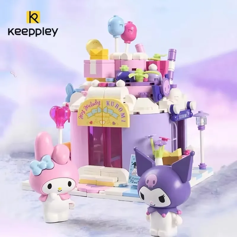 

Keeppley Sanrio строительные блоки Kuromi My Melody помпон пурин мультяшная модель игрушка Графический строительные блоки настольные украшения подарок
