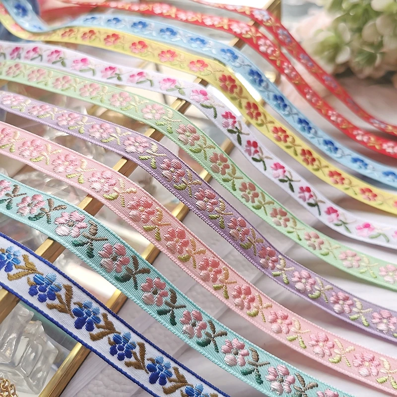

10 Meters 11MM Lace Trim Vintage Ethnic Embroidery Ribbon Boho DIY Clothes Curtain Bag Flower Doll Accessories Fabric Custom