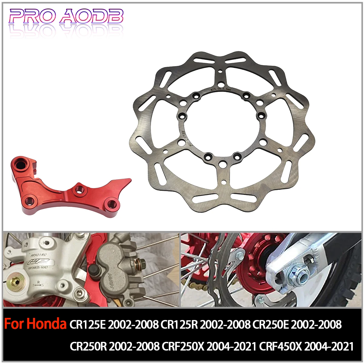 

For Honda CR 125R 125R 250R 250R CRF 250R 450R 250X 450X Universal Part Motorcycle 270mm Front Rear Brake Disc Rotor 2007-2021