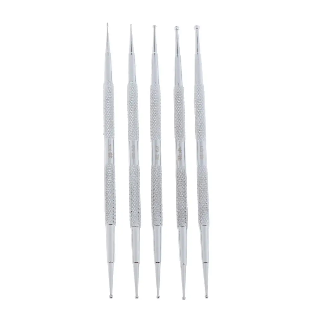 5x 2-Way Nail Dotting Pen Acrylic Painting Detailing Sticks Drawing Tools