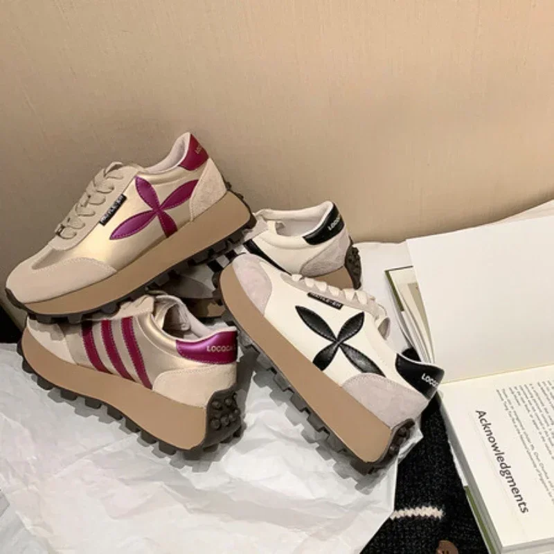 

Европейские и американские стильные туфли Forrest Gump для женщин, Новая повседневная спортивная обувь на толстой подошве, тренировочная обувь на плоской подошве для папы