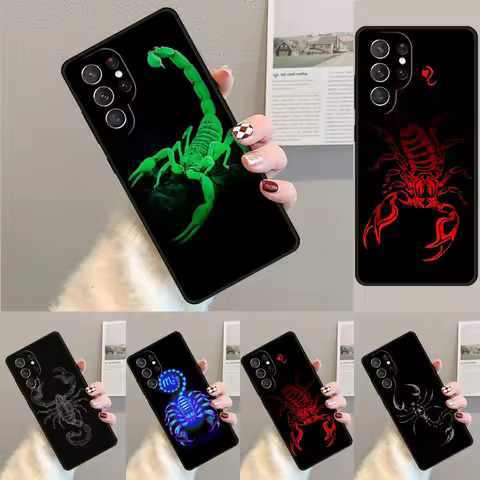 Cover For Samsung Galaxy S24 Ultra S21 S22 S8 S9 S10E Note 10 20 Plus FE S23 Scorpion Phone case Coque