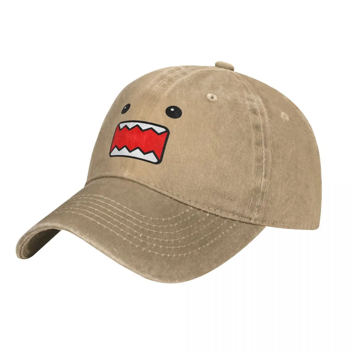 Domo Kun Face Anime Baseball Caps Casual Distressed Denim Snapback Cap Unisex Style Outdoor Activities Caps Hat