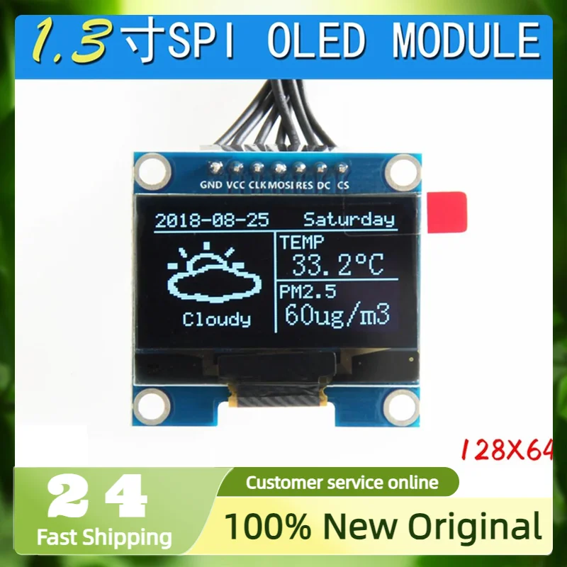 

1.3 Inch OLED Module White/Blue SPI/IIC I2C Communication Color 128X64 Driver SH1106 4pin/7pin LCD Display Module