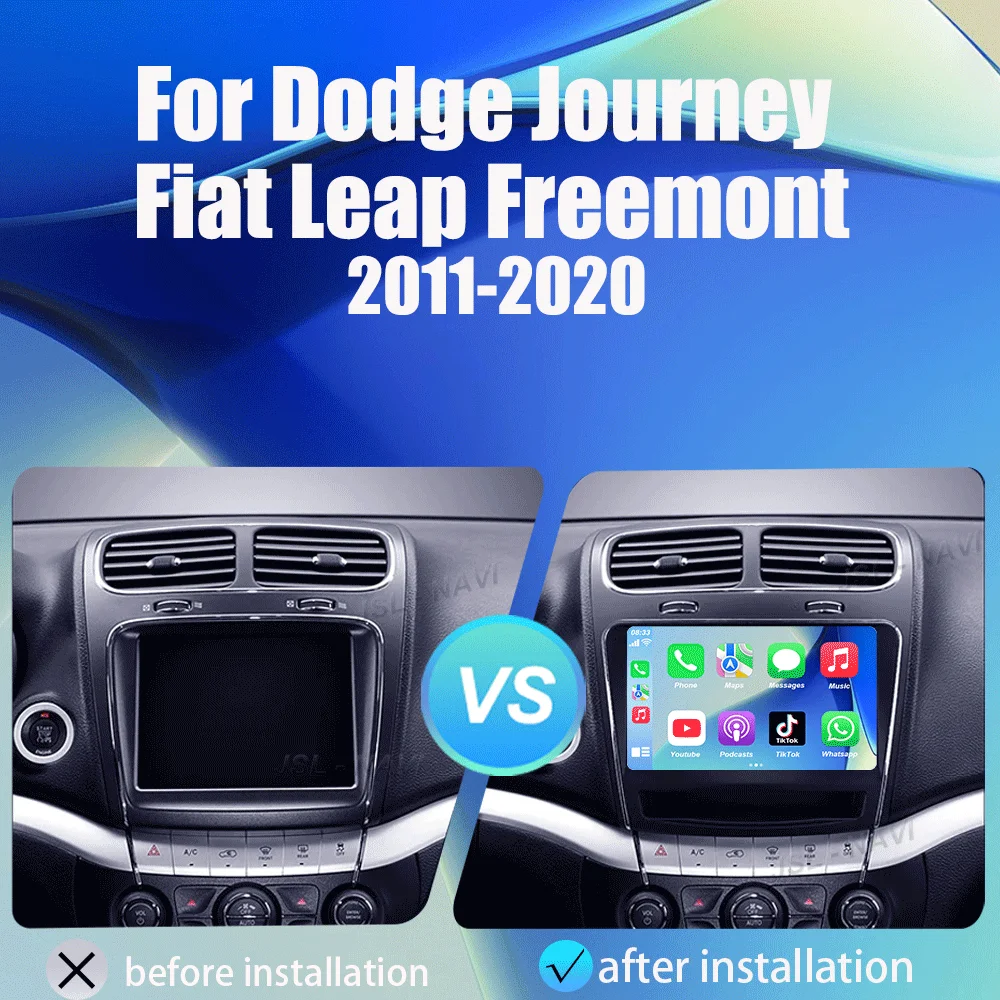 أندرويد 15 ل دودج رحلة JC 2011 - 2020 راديو السيارة لتحديد المواقع Carplay الوسائط المتعددة ستيريو السيارات DSP BT 2din رئيس وحدة لاعب الملاحة #5