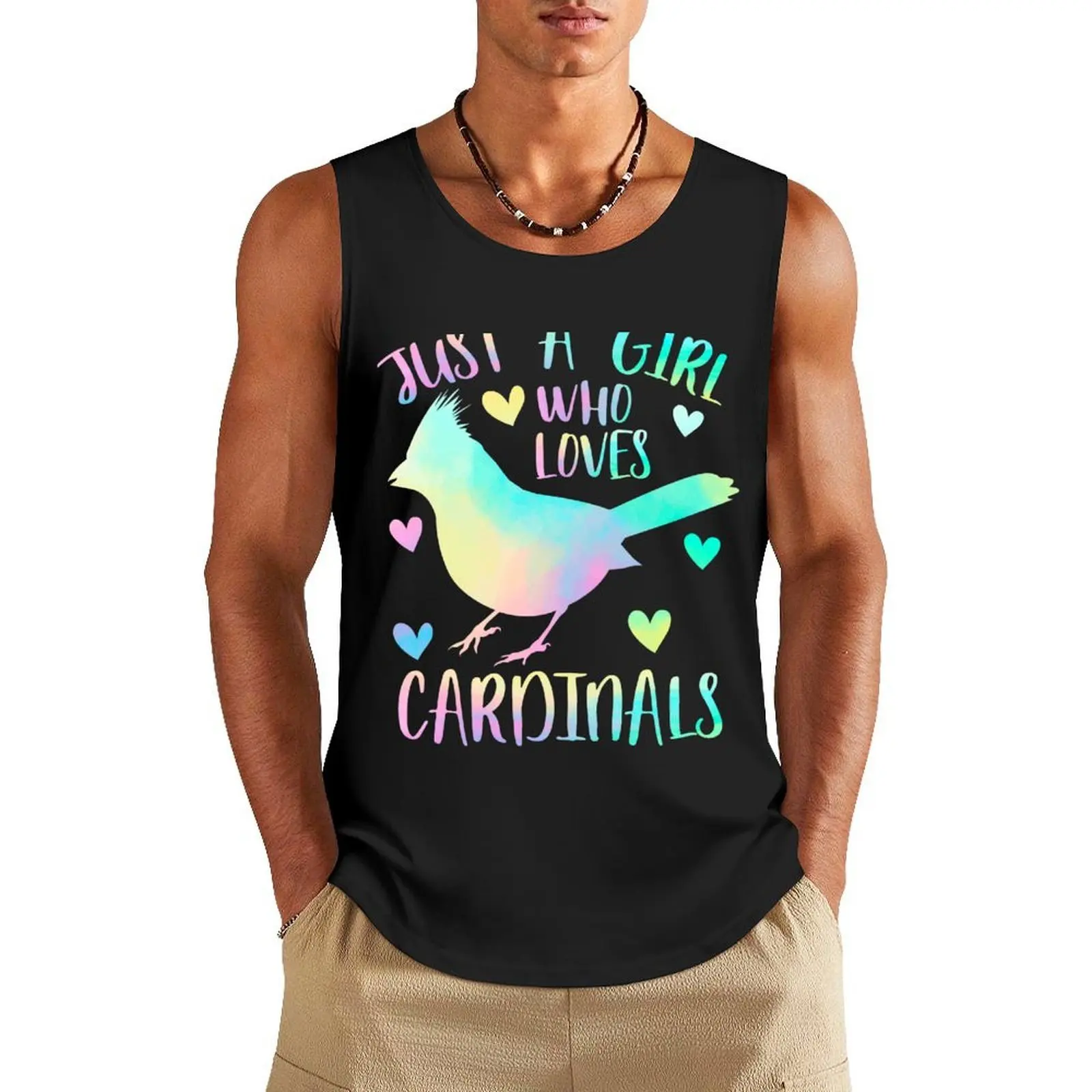 

Just a Girl who loves Cardinals Tank Top Sports shirt man Japanese t-shirt T-shirts men sleeveless shirts