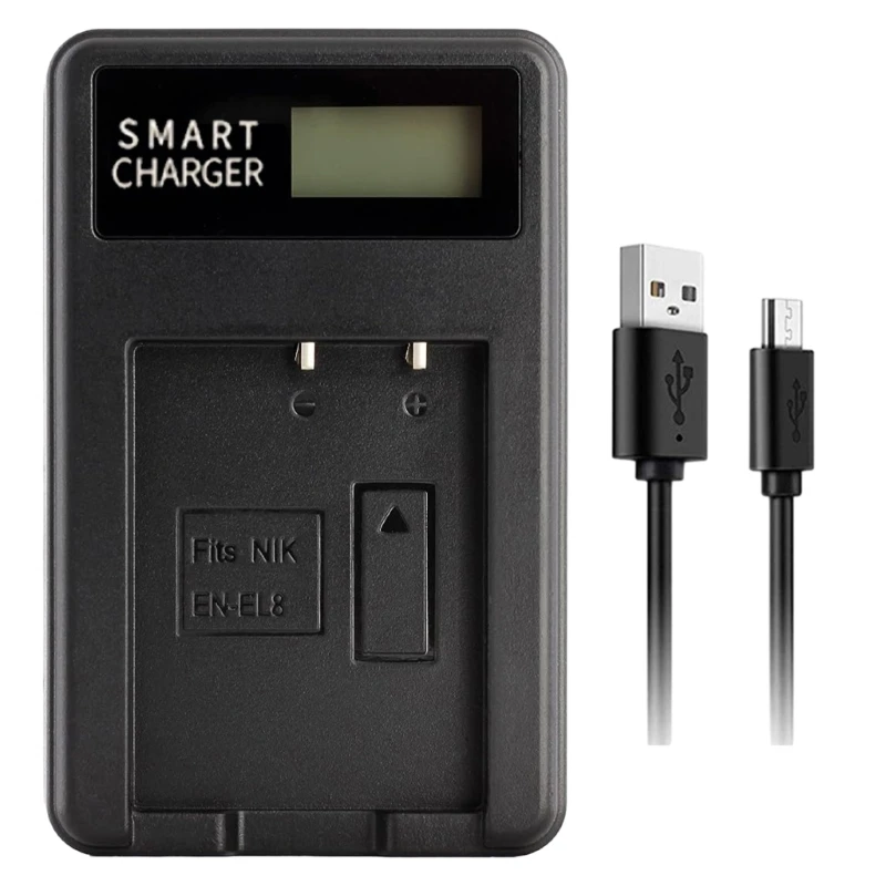 EN-EL8 USB-зарядное устройство с ЖК-дисплеем для S52C P1 P2 S50 S50C S51 S51C S52 S52c S7c 448F