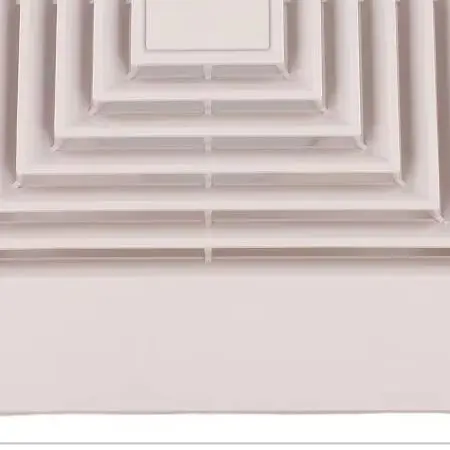 ABS Square Vent Diffuser for Air Conditioner Snap In Installation for Improved Distribution Efficiency ABS Square