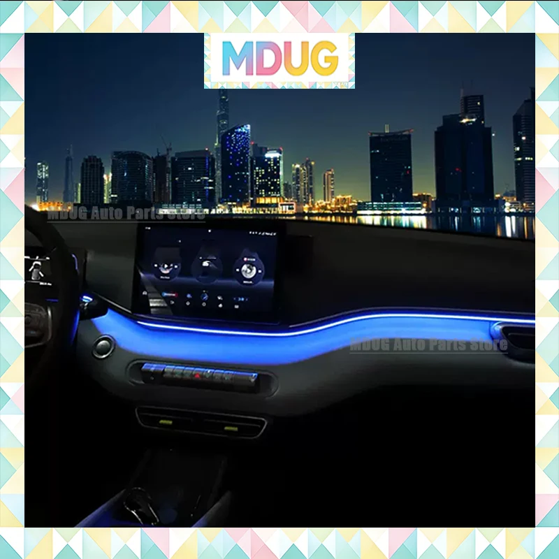 For BYD Seagull Dolphin Mini 2023 2024 Atmosphere lights on the center console Voice controlled atmosphere LED light strip