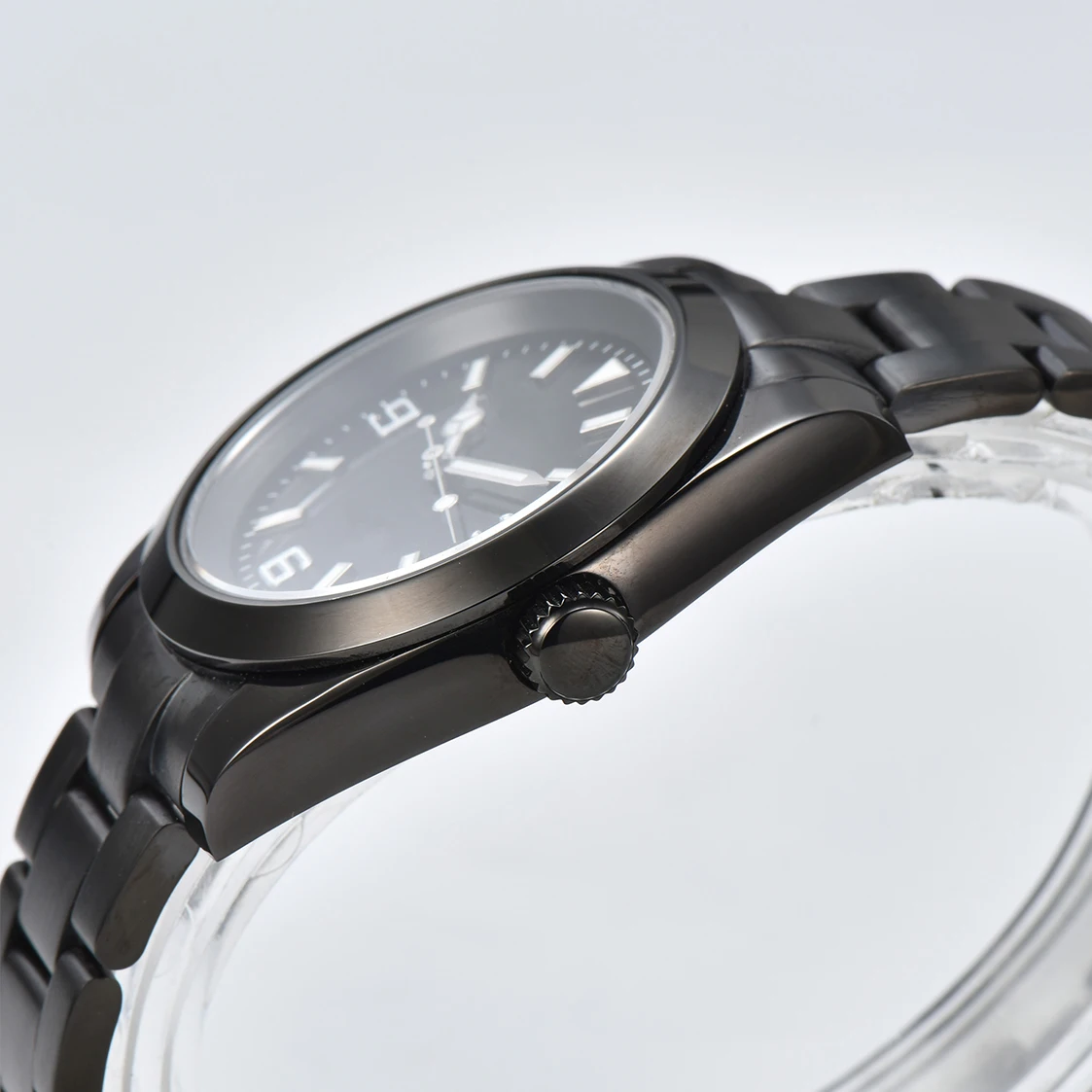 39mm relógio nh35 relógios mecânicos automáticos logotipo personalizável relógio de aço inoxidável vidro safira