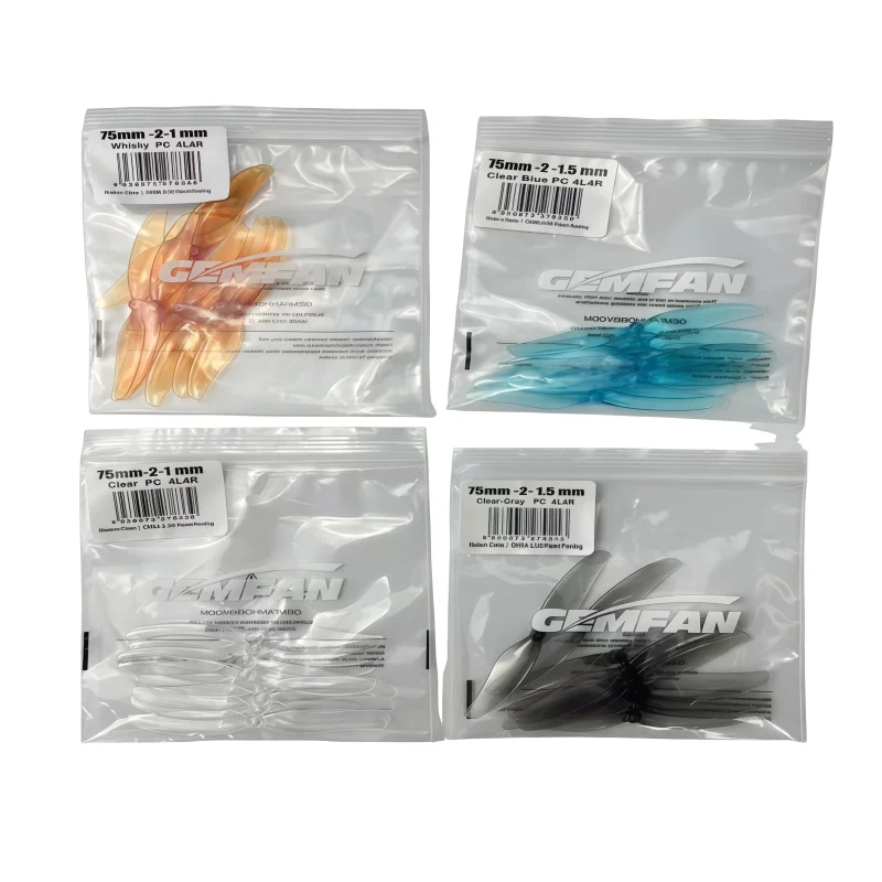 مروحة Qianfeng 75 مم 3 بوصة، شفرتين، قابلة للعكس، بأقطار فتحة 1.0 مم و1.5 مم، لطائرة كوادكوبتر #5